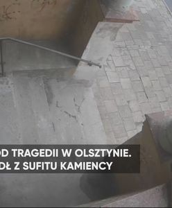 O włos od tragedii w Olsztynie. Z sufitu spadło prawie pół tony gruzu