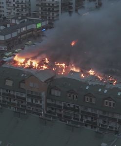 Wielki pożar pod Warszawą. Tak wyglądał palący się budynek z lotu ptaka