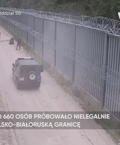 Rzucali w strażników kamieniami i konarami. Nagrania z granicy