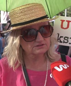 Przypomniała sprawę salcesonu. Gorąca atmosfera na proteście przed Sejmem