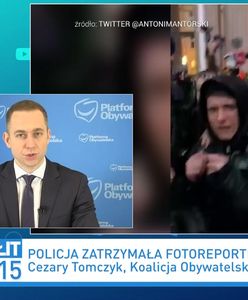 Strajk kobiet przed MEN. Burza po zatrzymaniu dziennikarki. Cezary Tomczyk: zarzut jest kuriozalny