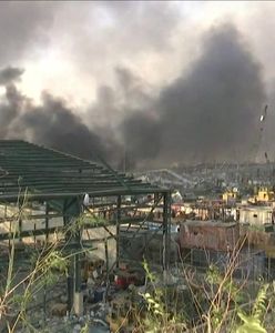 Bejrut. Potężna eksplozja w centrum miasta, dym widać z wielu kilometrów