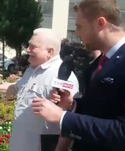 Awantura przed Sejmem. Wałęsa nazwał dziennikarza głupkiem