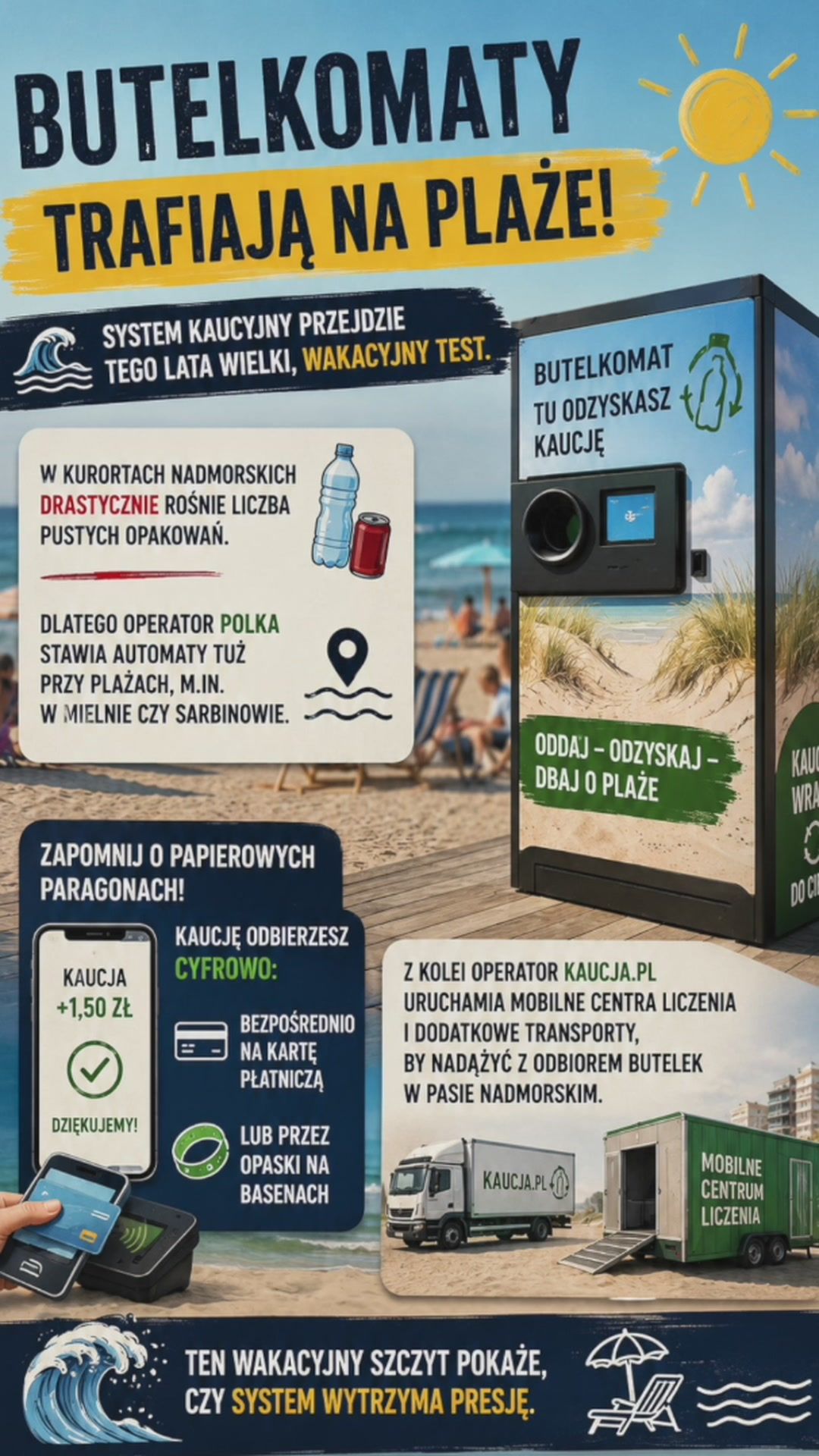 Butelkomaty trafiają na plaże