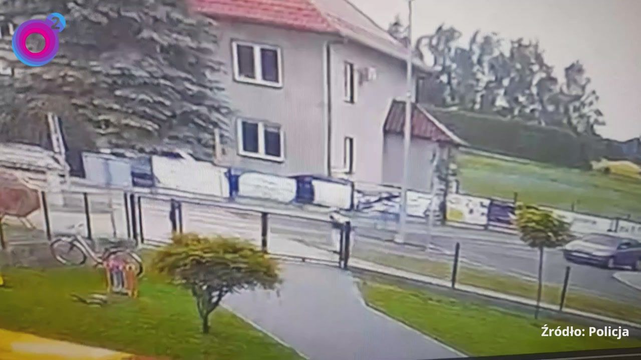 Nagranie z Osieku. 86-latek wjechał w 10-latka