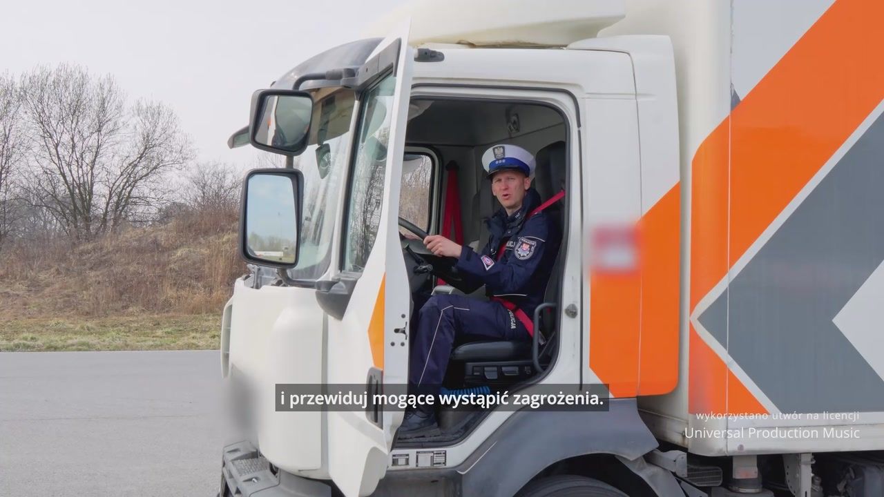 Tyle widzi kierowca ciężarówki. Policja publikuje wideo ku przestrodze