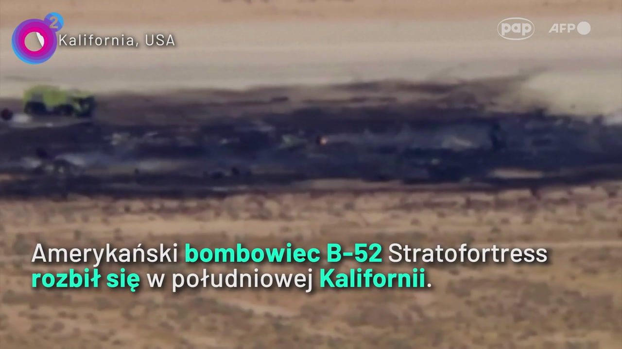 Katastrofa amerykańskiego bombowca B-52. Jest nagranie z miejsca tragedii