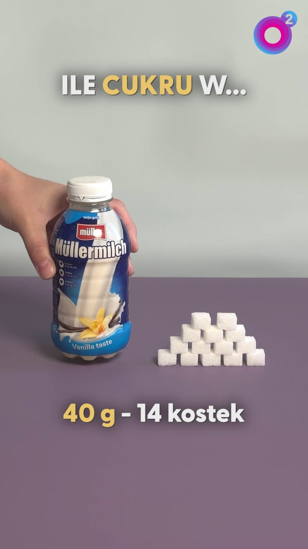 Stawiamy kostki cukru obok jogurtów. Rekordzista ma ich ponad 14