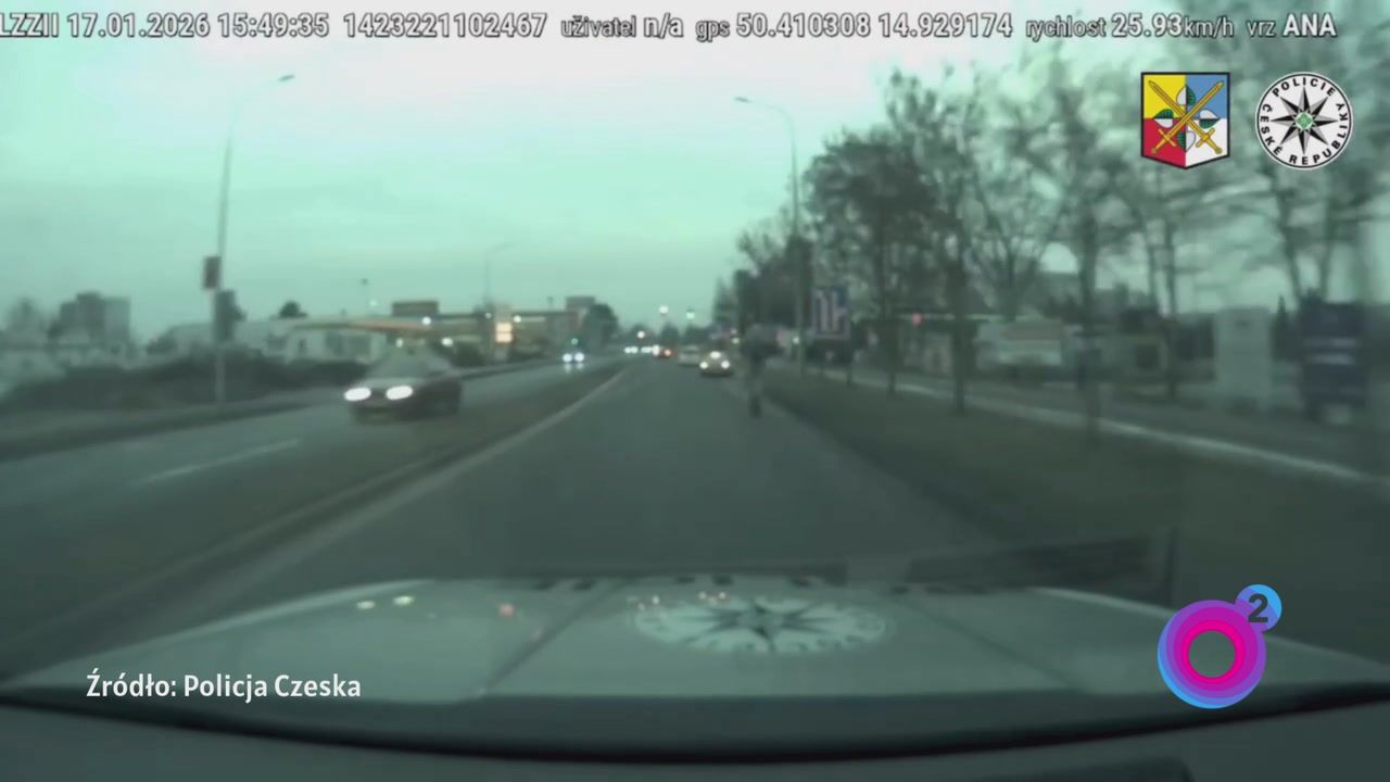 Tak uciekał przed policją. Nie do wiary. Nagranie z Czech