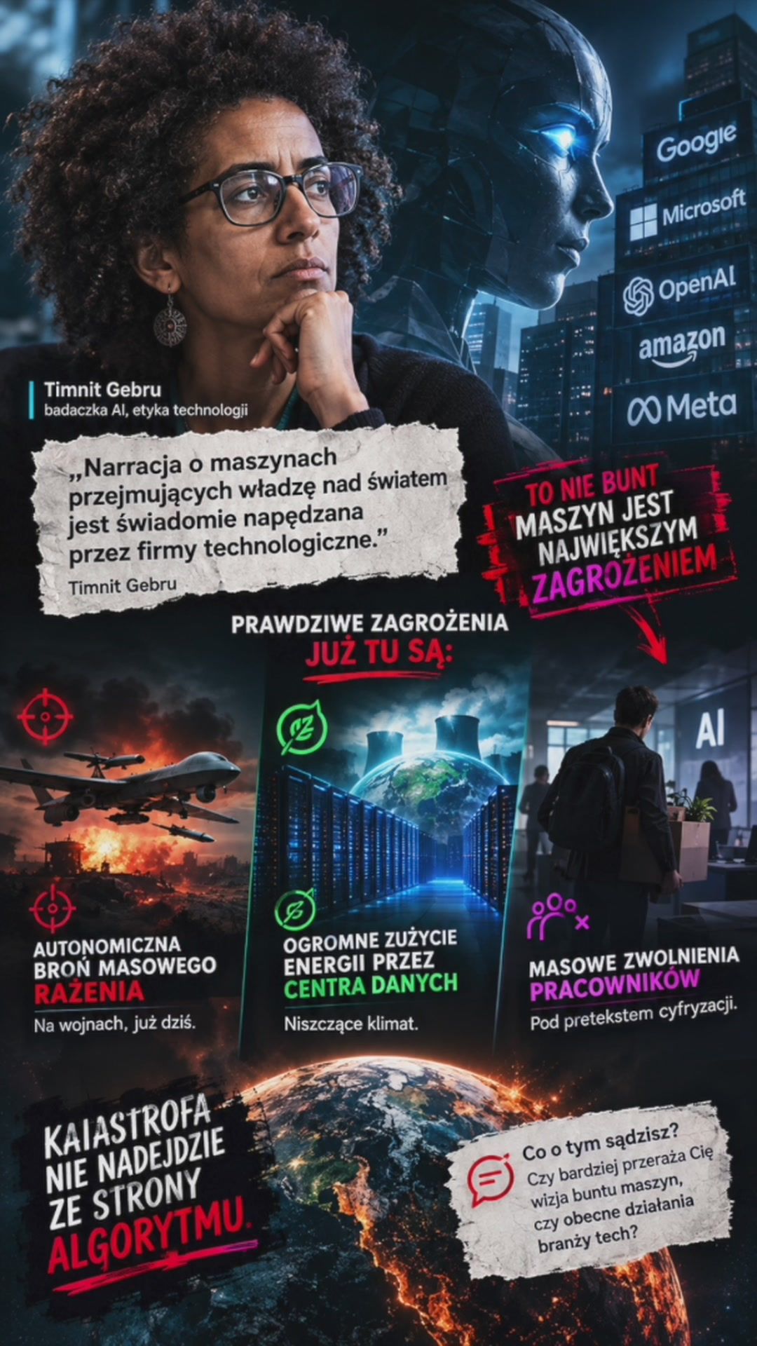 Wizja zagłady przez AI to ściema? Czołowa ekspertka ostrzega przed podstępem gigantów