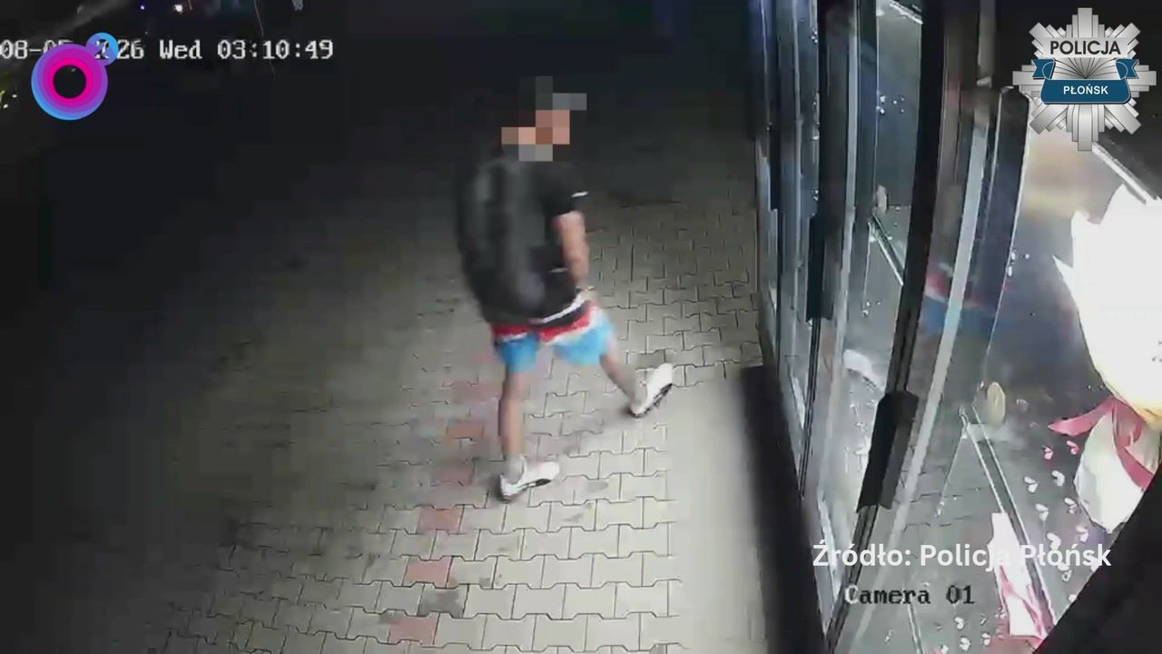 Była godz. 3:12. Skandal w Płońsku. Rabuś nagrany