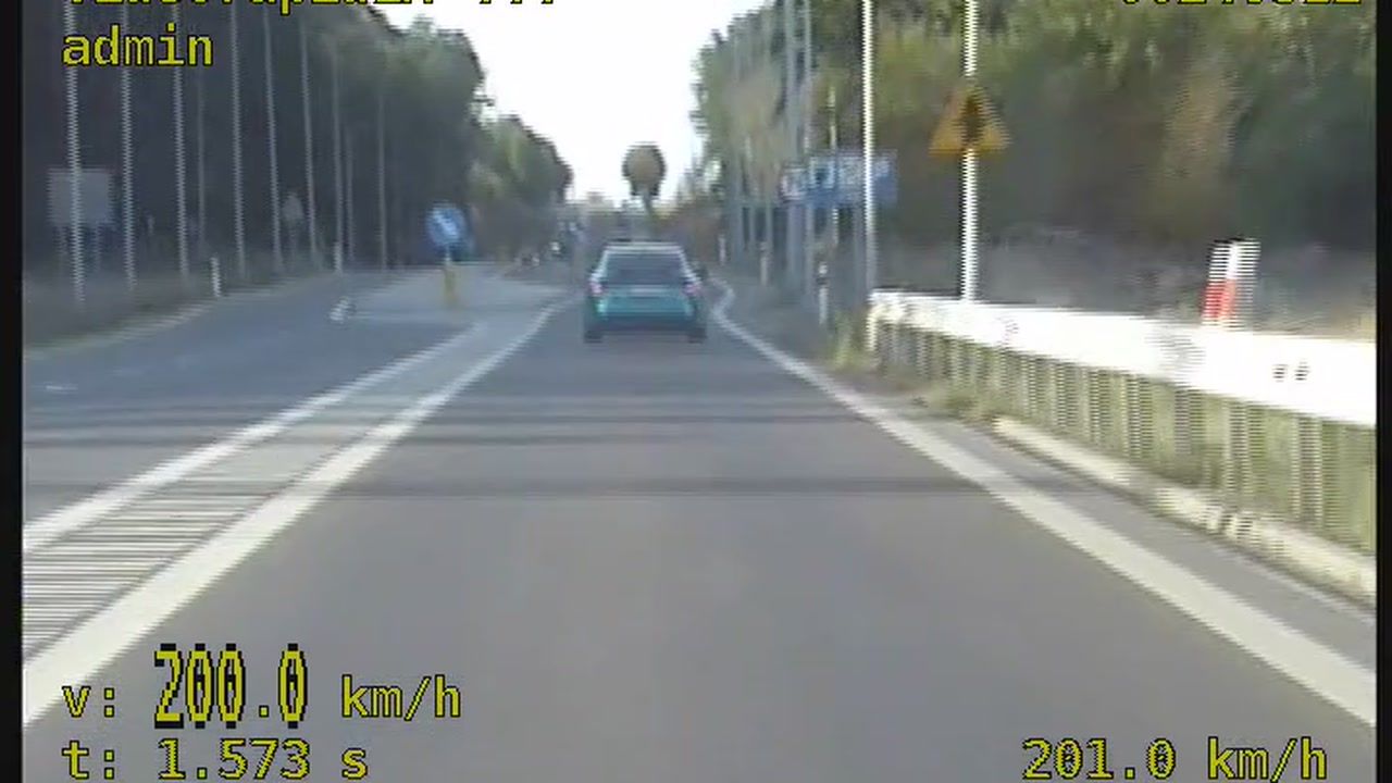 Ponad 200 km/h na ograniczeniu do 70. Wszystko się nagrało