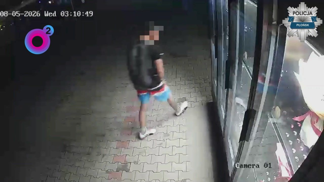 41-latek z Płońska sforsował kwiatomat. Miał konkretny powód. Jest wideo