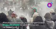 Zimowe szaleństwo w Nowym Jorku. Mieszkańcy zorganizowali bitwę na śnieżki