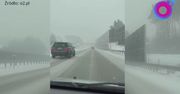 Jadą 80 km/h drogą ekspresową. Warunki nie pozwalają na więcej