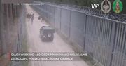 Rzucali w strażników kamieniami i konarami. Nagrania z granicy