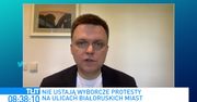 Białoruś. Szymon Hołownia wzywa polski rząd do działania. "To mogą być ostatnie wybory, które udało się Łukaszence sfałszować"