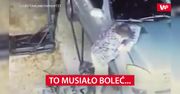 To musiało boleć. Zobacz nagranie z monitoringu