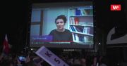Protesty w obronie sądów. Wyświetlono przesłanie Olgi Tokarczuk