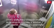 Koronawirus w Chinach. Kobieta pluła na przyciski w windzie