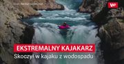 Ekstremalny kajakarz. Skoczył w kajaku z wodospadu