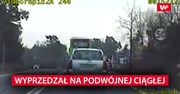 Wyprzedzał na podwójnej ciągłej. Nagranie policji