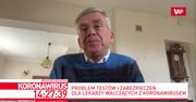 Stanisław Karczewski pracował przy pacjentach, ale testu na razie nie robi. "To byłby wielki błąd"