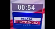 "Przeskakujący licznik" w trakcie wypowiedzi uczestników debaty prezydenckiej