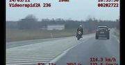 Pościg jak z filmów akcji. Motocyklista jadąc ponad 200 km/h uciekł przed policją