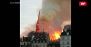 Moment upadku iglicy na Notre Dame