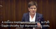 Wotum nieufności. Beata Szydło odpowiada Grzegorzowi Schetynie