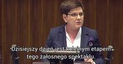 Wotum nieufności. Premier Szydło rozlicza opozcyję