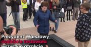 Warszawskie bulwary wiślane otwarte. Hanna Gronkiewicz-Waltz na trampolinie