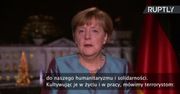 Angela Merkel w orędziu: "Mówimy terrorystom - jesteście mordercami!"