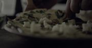Omlet z pieczarkami i zieloną fasolką. W sam raz na śniadanie