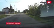 Brawura na wsi. Omal nie potrącił rowerzystów