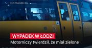 Wypadek w Łodzi. Rowerzysta zderzył się z tramwajem