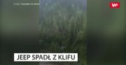 Jeep spadł z klifu