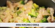 Zapiekanka brokułowa z kurczakiem. Obiad z piekarnika