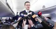 Premier Morawiecki podczas powrotu ze szczytu UE
