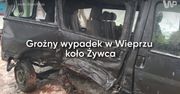Wjechał w drugie auto i ściął drzewo. Potem uderzył w nie pociąg