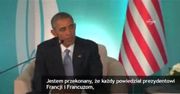 Obama o zamachu w Paryżu: "Zabójstwo niewinnych ludzi w imię pogmatwanej ideologii"