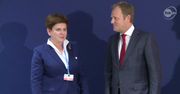 Szydło wita się z Tuskiem w Brukseli
