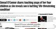 Sinead O'Connor walczy o życie syna