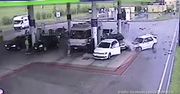 #dziejesiewmoto: wypadek na stacji benzynowej