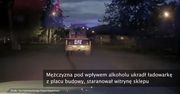 Ukradł ładowarkę, wjechał nią w sklep monopolowy i zabrał alkohol