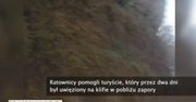 Uwięziony na klifie turysta przez dwa dni wzywał pomocy