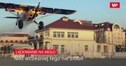 Lądowanie na molo w Sopocie. Pilot musiał idealnie wcelować
