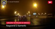 Groźny wypadek z Mińsku. Nagranie z kamerki