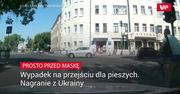 Wypadek na przejściu dla pieszych. Nagranie z Ukrainy